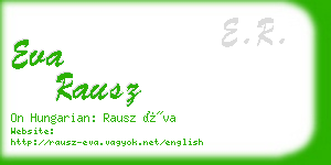 eva rausz business card